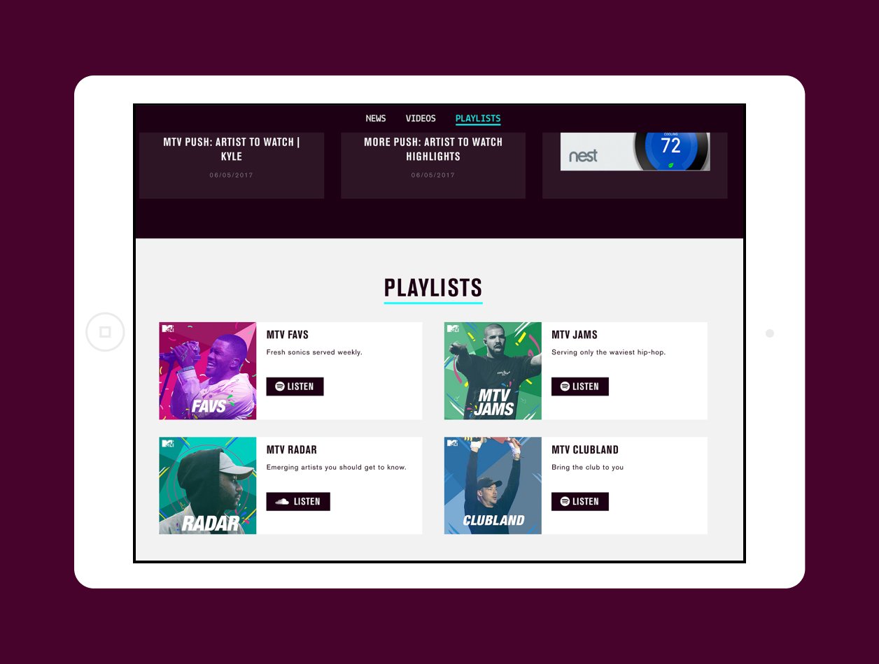 MTV Playlist — Fresh Favs MTV